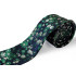 Kvetovaná kravata so zeleným a zlatým kvetovým vzorom slim