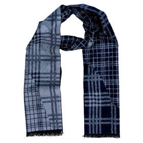 pánsky šál modro-sivý