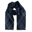 Pánsky šál grafit vzor argyl s čiernymi strapcami