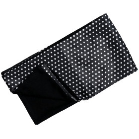 Elegantný pánsky šál čierny s bielym vzorom lesklý