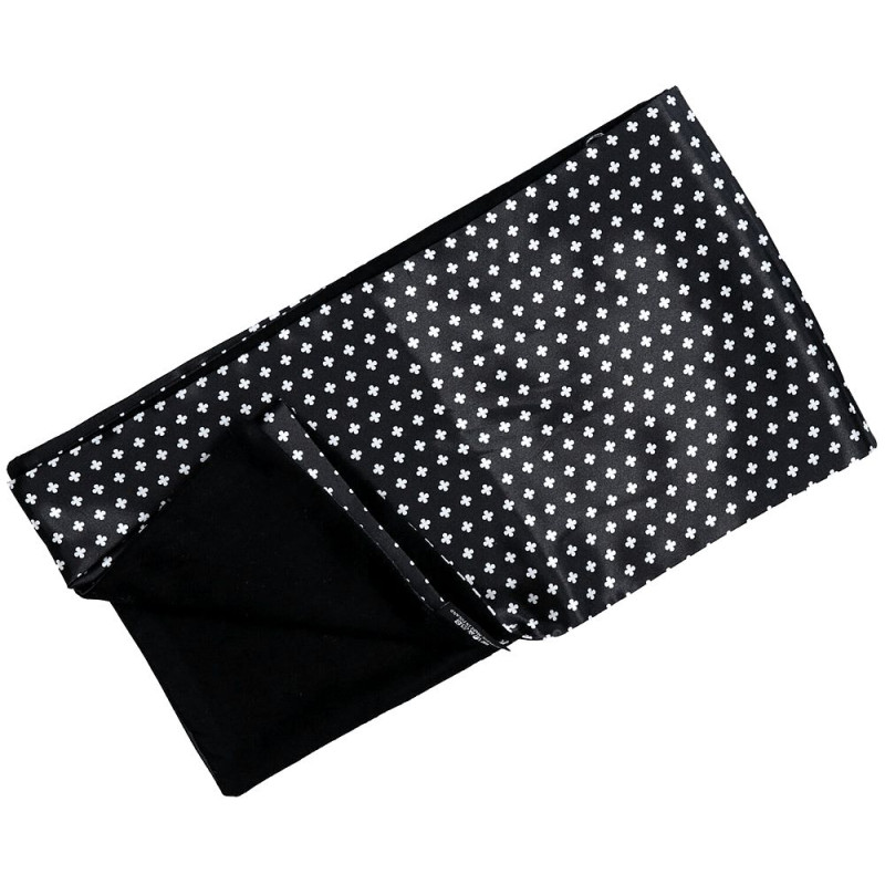 Elegantný pánsky šál čierny s bielym vzorom lesklý