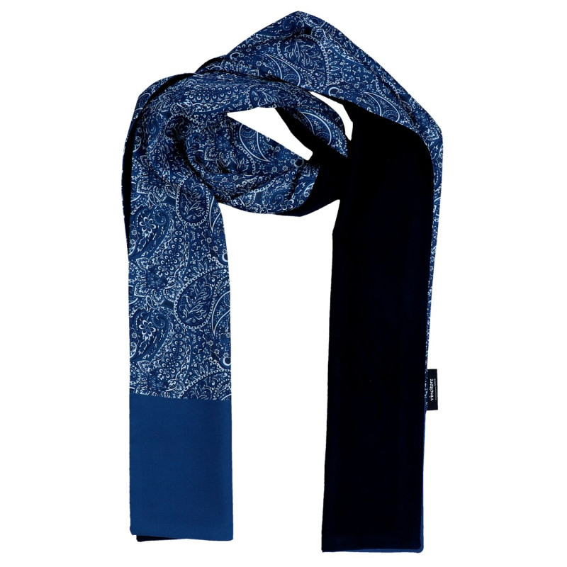 pánsky šál modrý paisley