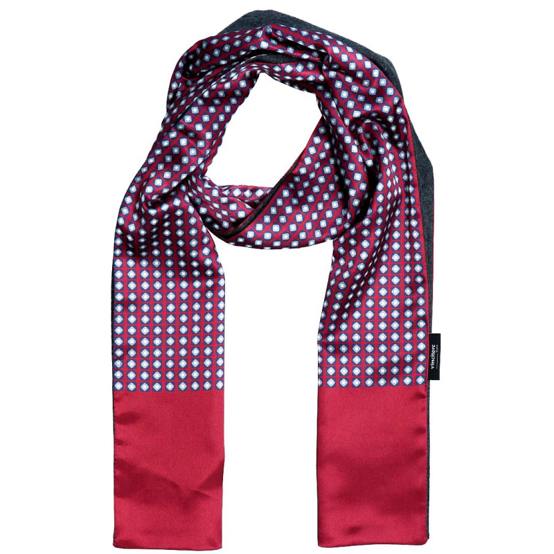 lesklý pánsky šál bordový