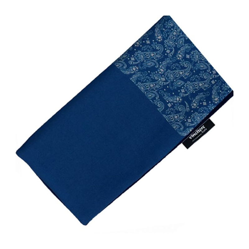 Elegantný pánsky šál petrolejový s béžovým vzorom paisley