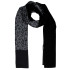 Elegantný pánsky šál čierny s bielym vzorom paisley
