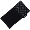 Elegantný pánsky šál čierny s grafitovo-bielym vzorom