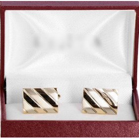 Manžetové gombíky zlaté prúžky