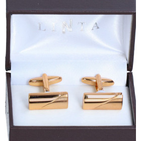 Exkluzívne manžetové gombíky ružové zlato diagonálne