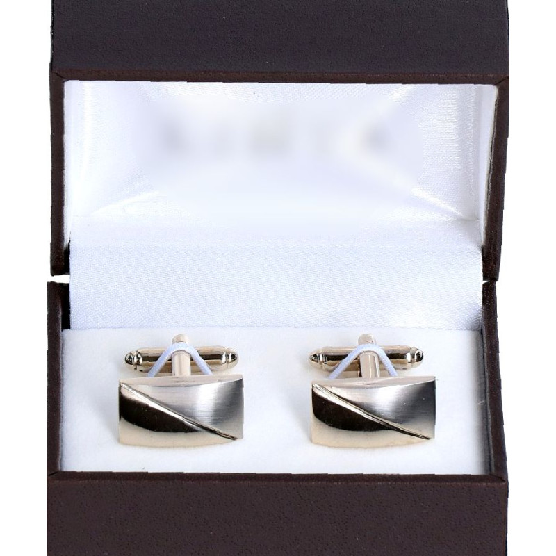 Manžetové gombíky diagonálne strieborno-zlaté