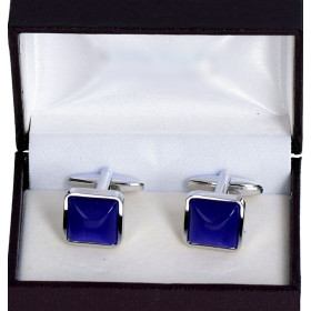 Manžetové gombíky parížska modrá štvorec