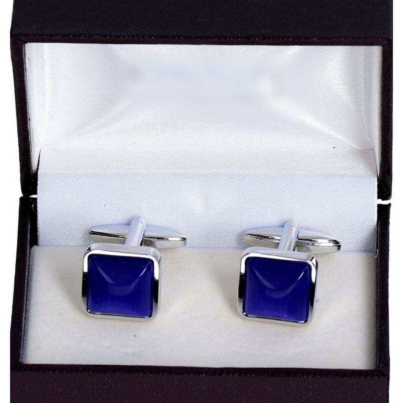 Manžetové gombíky parížska modrá štvorec