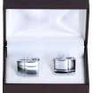 Manžetové gombíky strieborné matné-lesklé