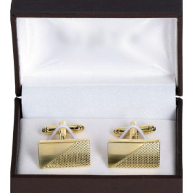 Manžetové gombíky zlaté štruktúra