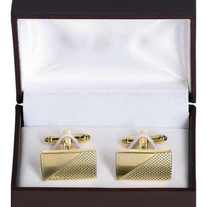 Manžetové gombíky zlaté štruktúra