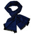 Pánsky šál tmavomodrý s čiernymi strapcami
