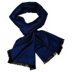 Pánsky šál tmavomodrý s čiernymi strapcami