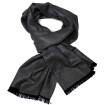 Pánsky šál grafitový s čiernymi strapcami