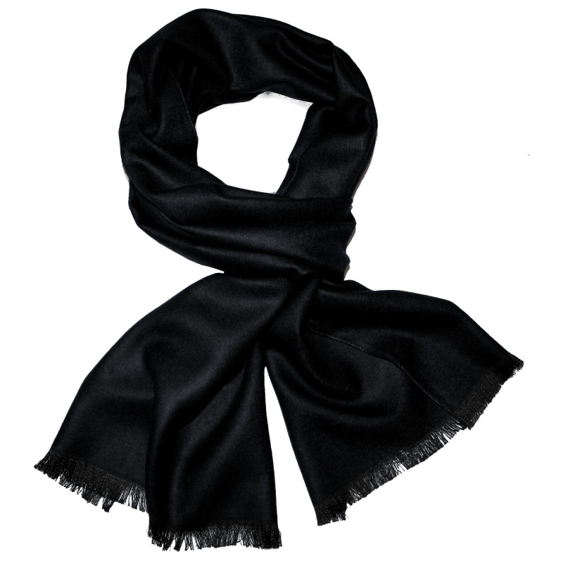 Pánsky šál čierny so strapcami