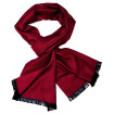 Pánsky šál vínovobordový s čiernymi strapcami