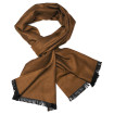Pánsky šál hnedý s čiernymi strapcami