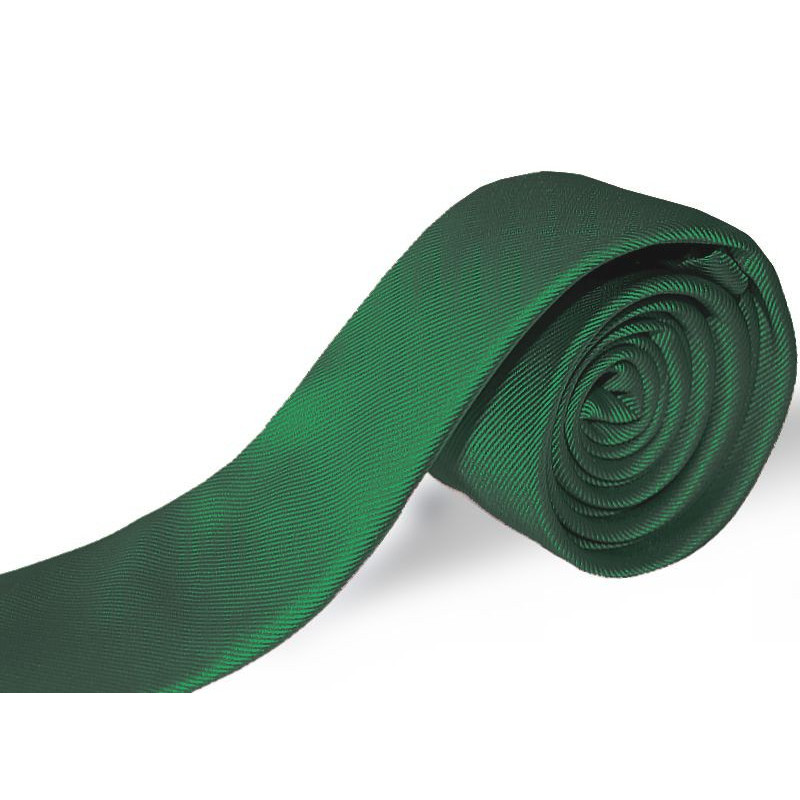 Zelená kravata slim šikmé prúžky