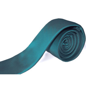 Petrolejová kravata slim šikmé prúžky