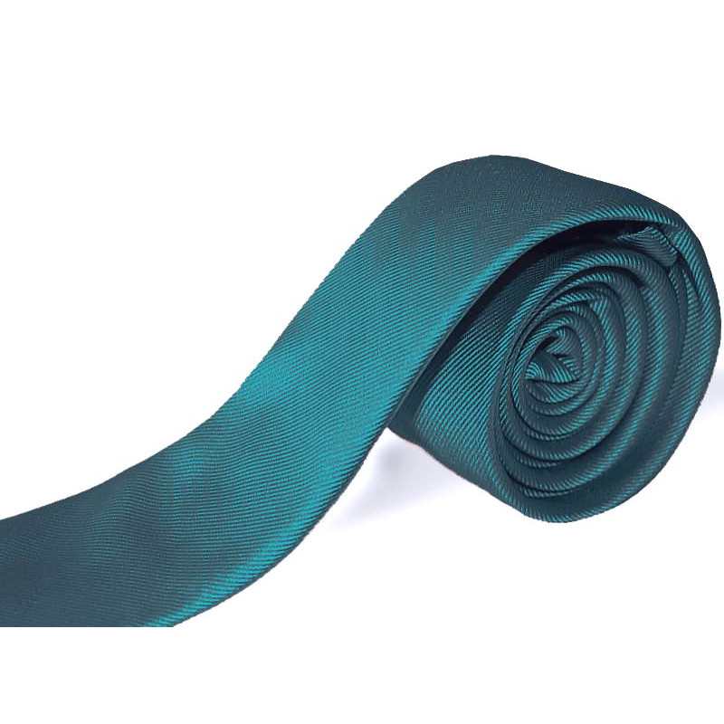 Petrolejová kravata slim šikmé prúžky