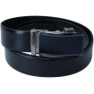 Kožený opasok čierny s automatickou sponou čiernou matnou VINCITORE