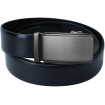 Čierny kožený opasok s automatickou sponou VINCITORE