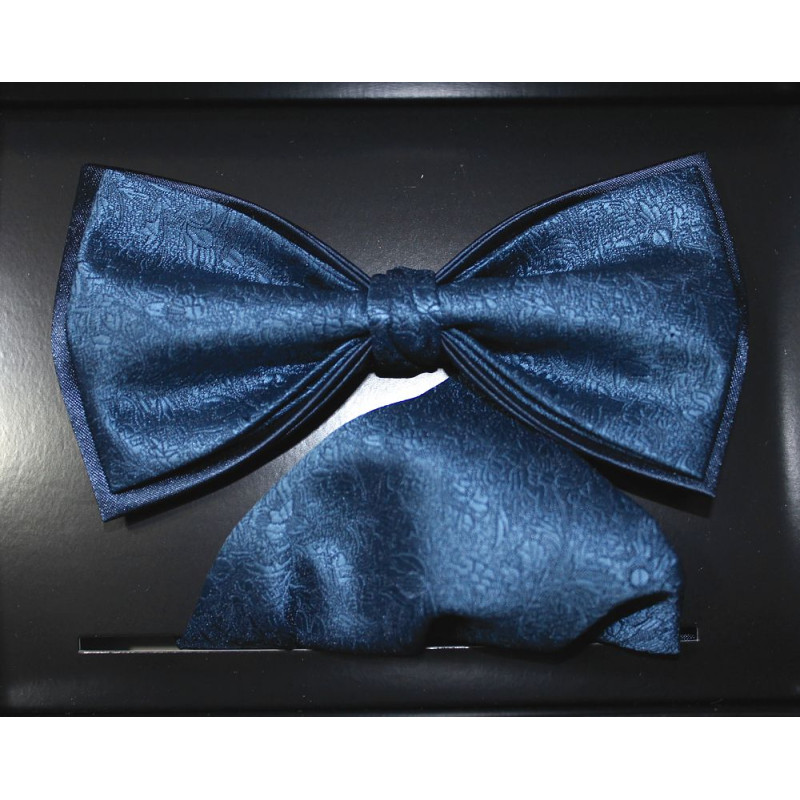 Modrý motýlik drobný modrý vzor s vreckovkou