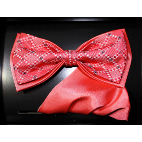 Korálový motýlik štrutkúrovaný s vreckovkou