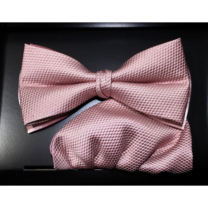 Staroružový motýlik štruktúrovaný s vreckovkou