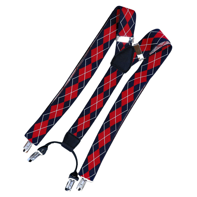 Tmavomodré traky s červeným károm VINCITORE