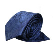 Kravata s vreckovkou tmavomodrá paisley