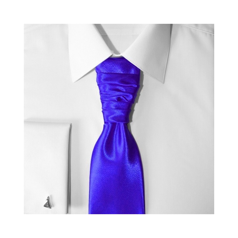 Francúzska kravata s vreckovkou parížska modrá