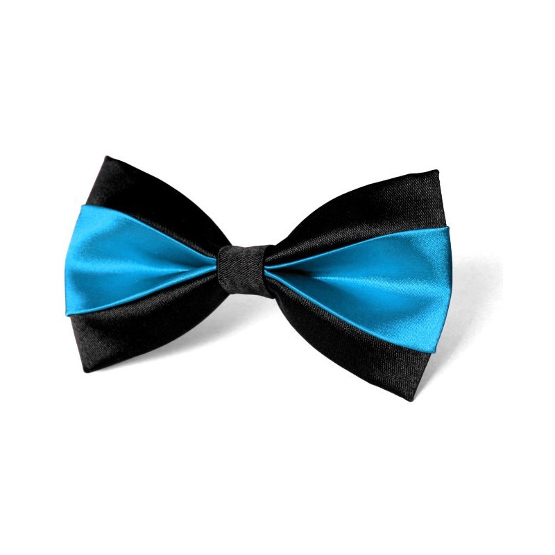 Motýlik čierno-tyrkysový s vreckovkou