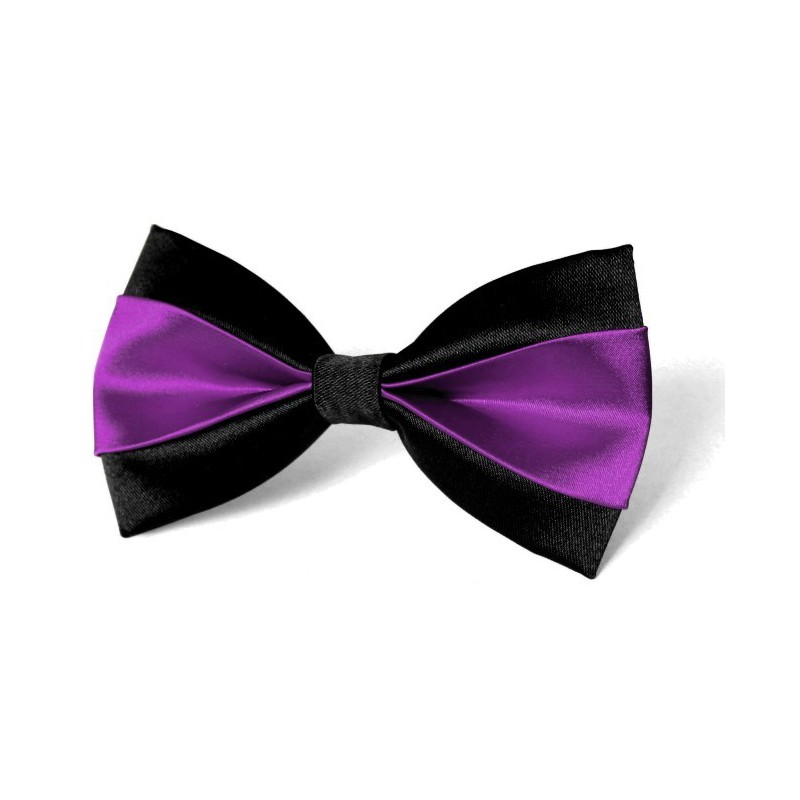 Motýlik čierno-fialový s vreckovkou