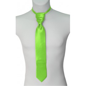 Francúzska kravata neónovozelená s vreckovkou