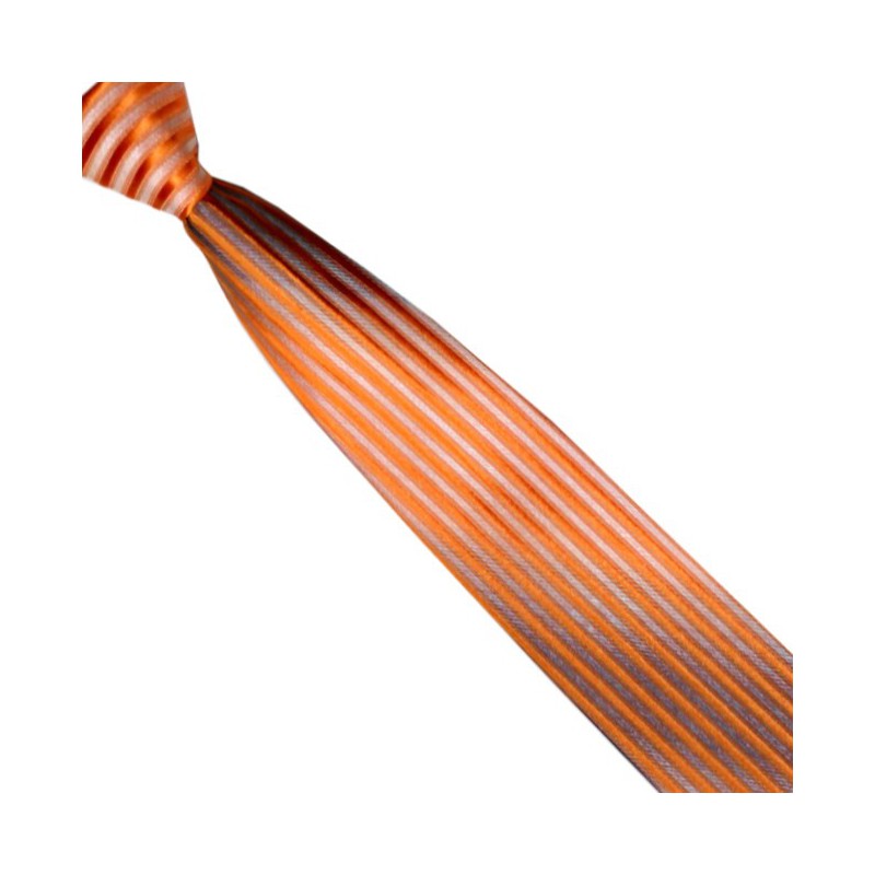 Detská kravata oranžová prúžkovaná