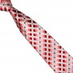 Detská kravata lososovo-korálová károvaná