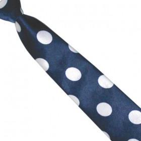 Detská kravata granátová s bielymi bodkami dizajn BWT