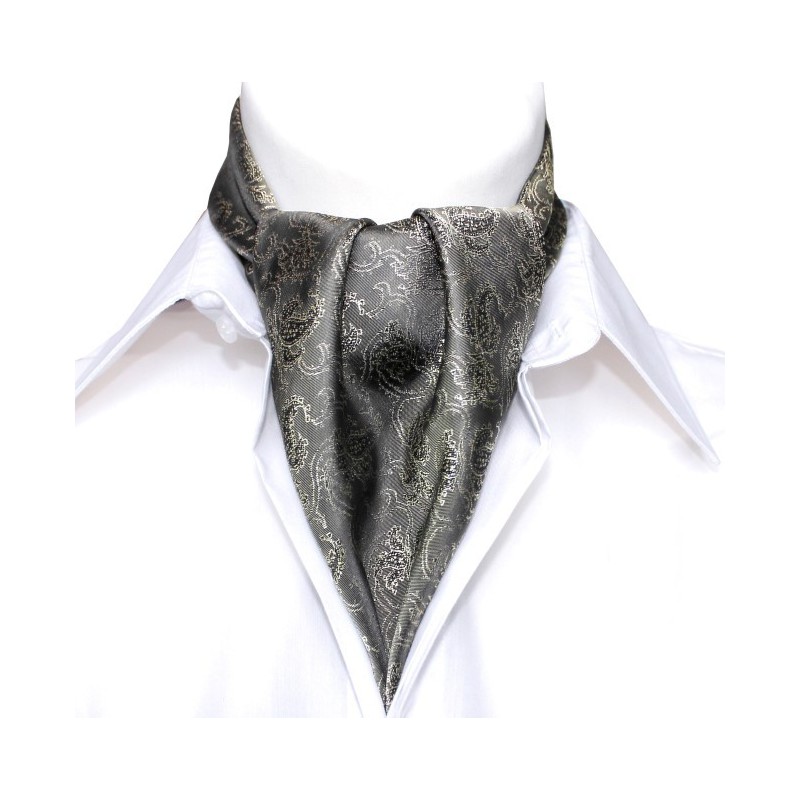 Askot grafitový so zlatým kašmírovým vzorom