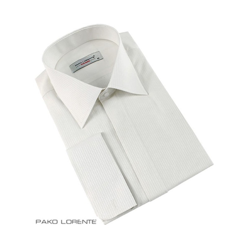 Košeľa ivory slim fit na manžetové gombíky