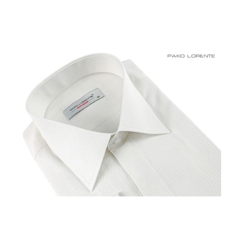 Košeľa ivory slim fit na manžetové gombíky