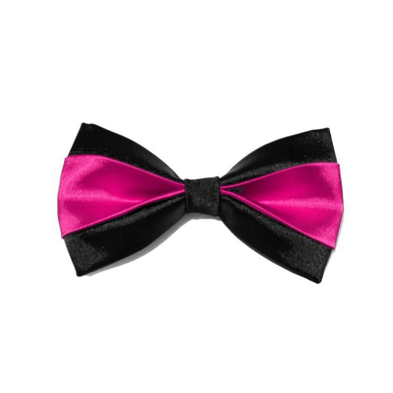 Motýlik čierno-cyklámenový s vreckovkou