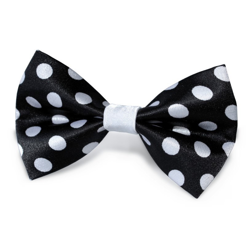 Detský motýlik bodkovaný čierny